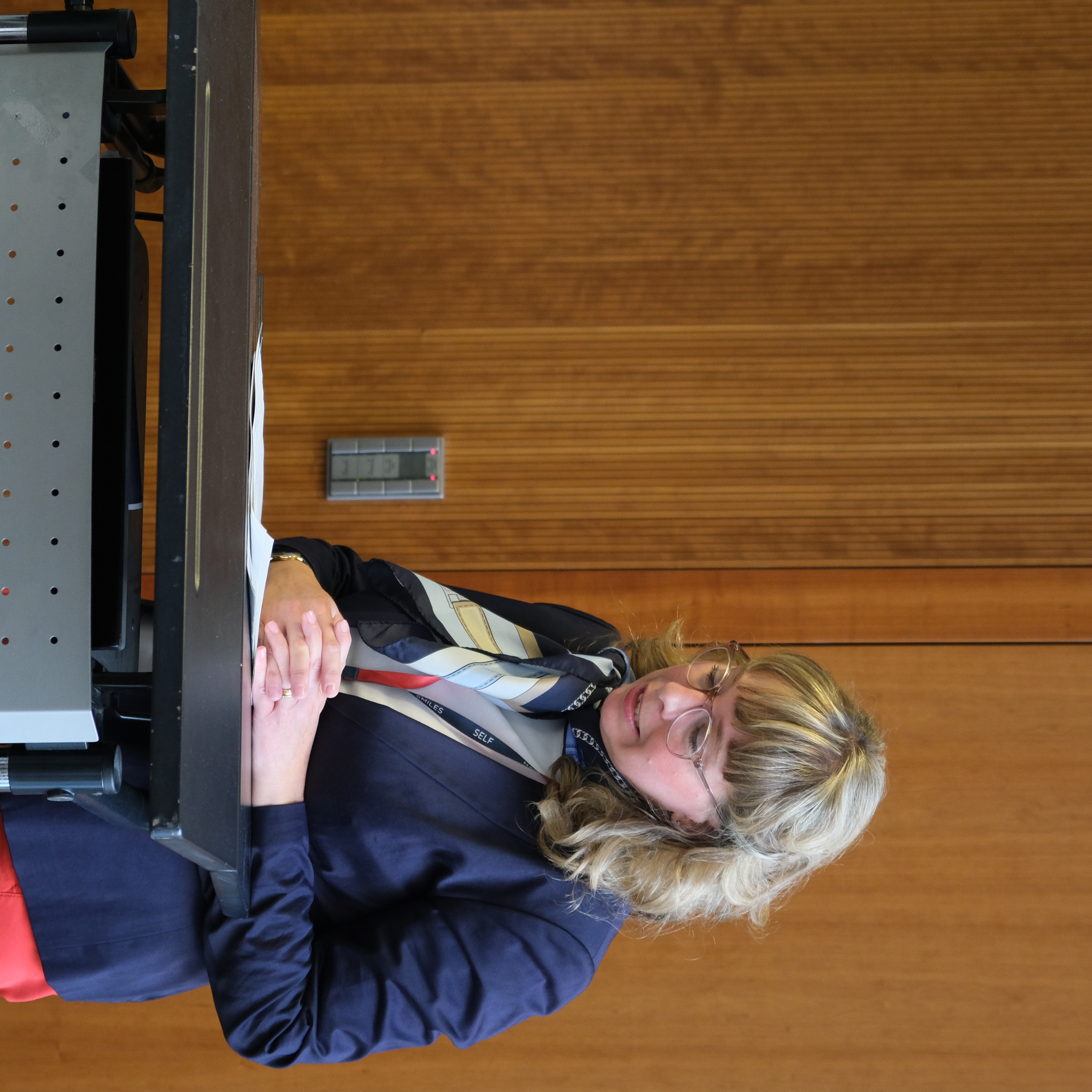 A speaker at the lectern